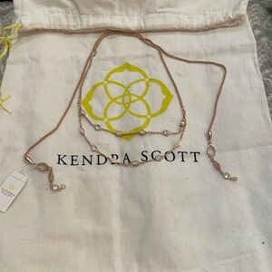 Kendra Scott Opal and Crystal Rose Gold Necklace